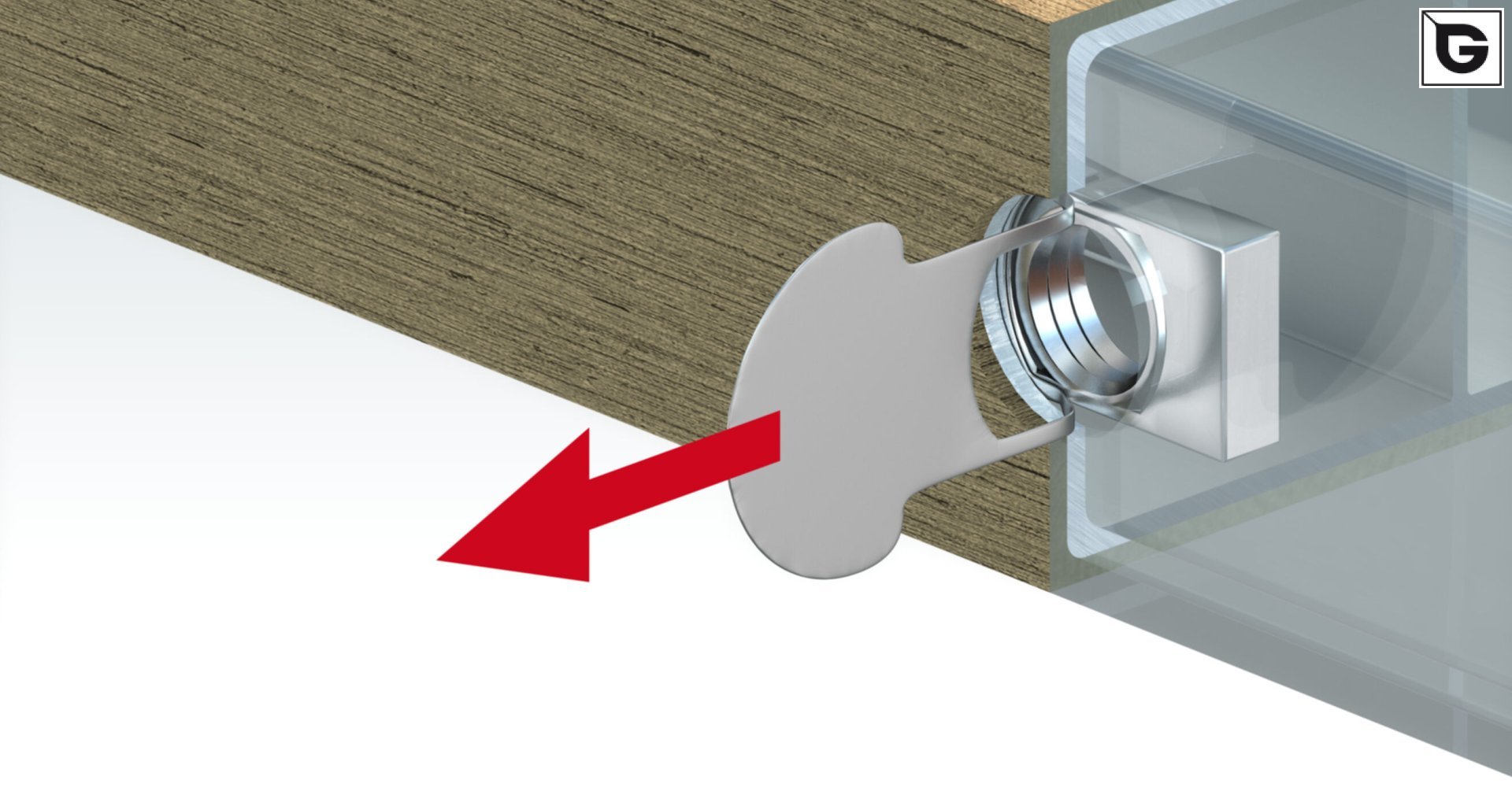 Befestigung mit 
 InPull Nut