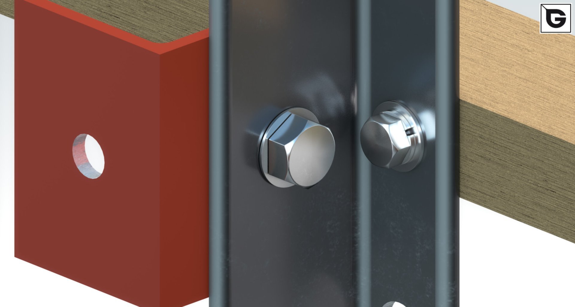 Befestigung mit 
 InPull Nut