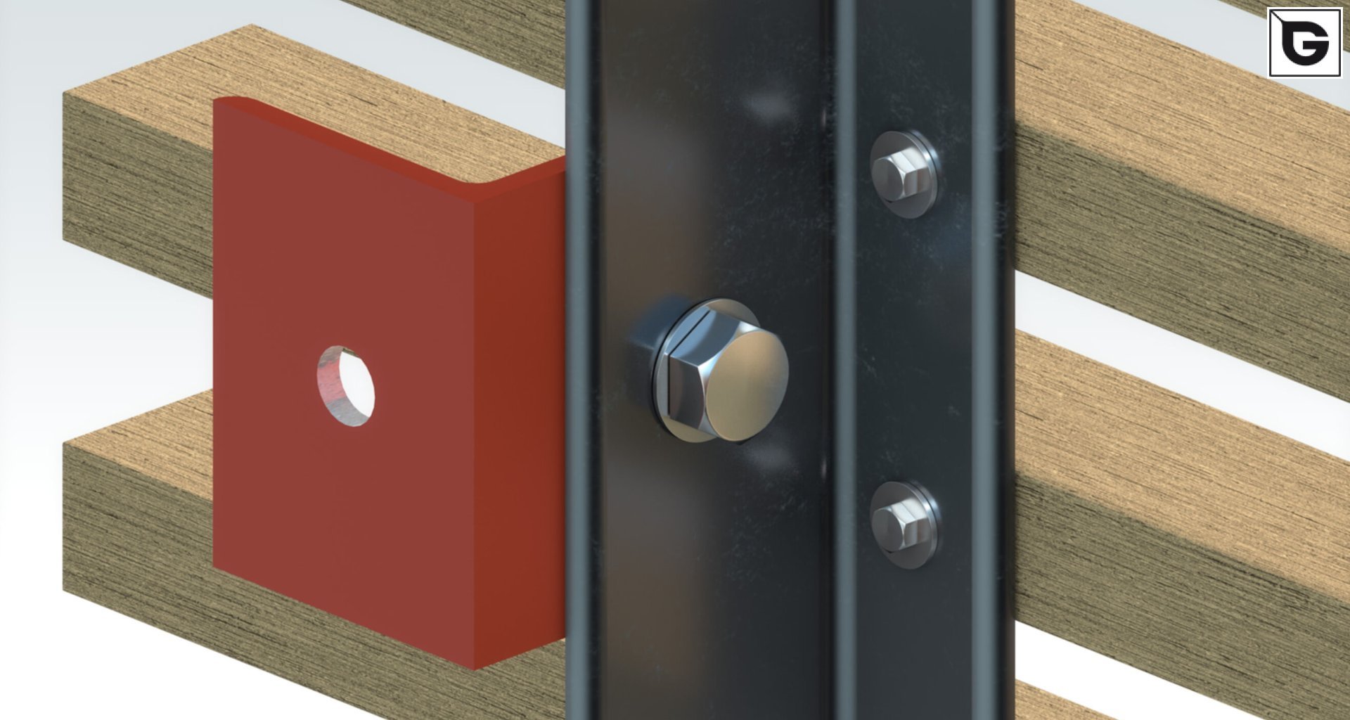 Befestigung mit 
 blind nut