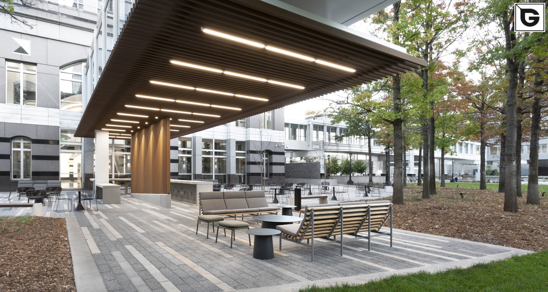 Institutional Buildings_horizontal brise soleil, louver _bent profiles