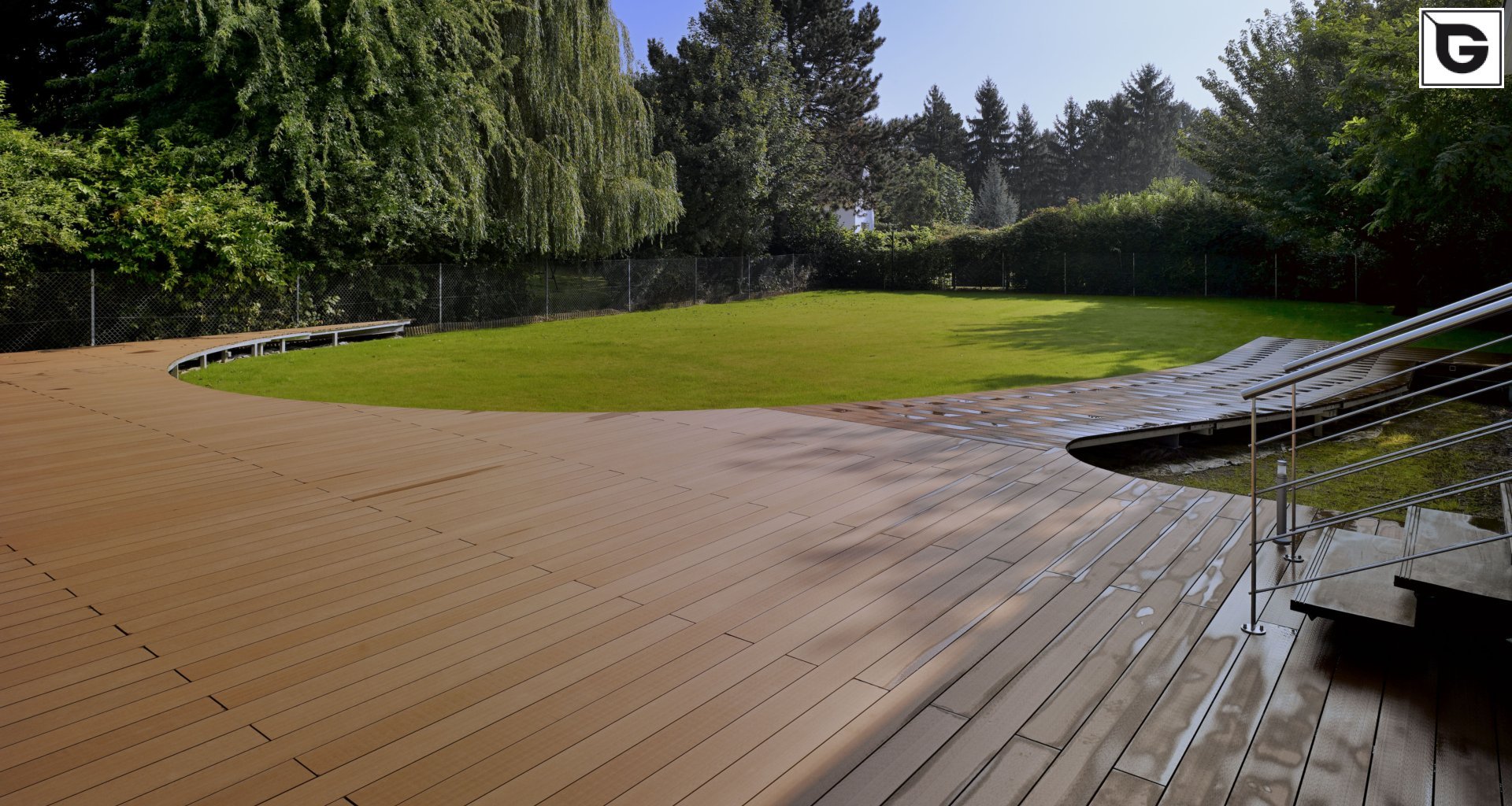 Einrichtungen_Terrasse Privat Nützung _Am Wasser entlang