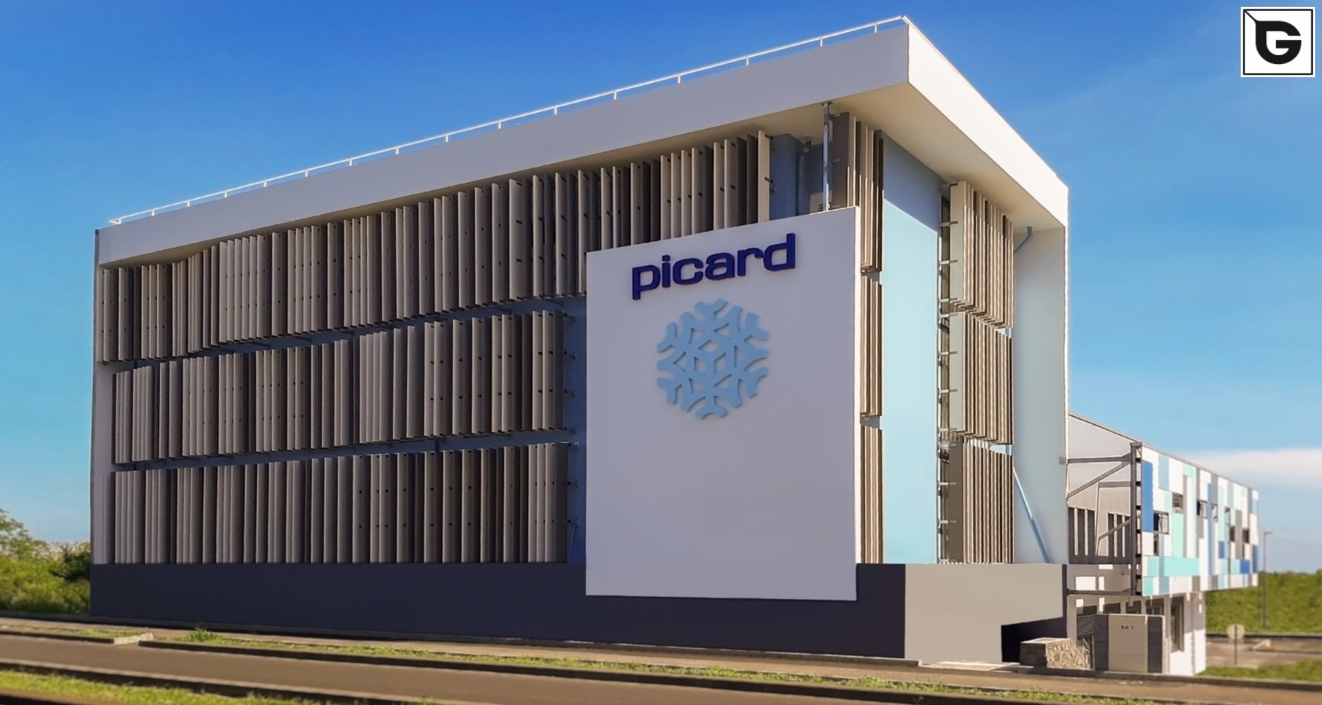 Kaufmännische Gebäude_Offene Fassadenverkleidung - verti._Einkaufszentrum